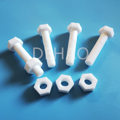 PTFE Machined Parts PTFE Screw Nut Hardness 60 - 80 Shore D