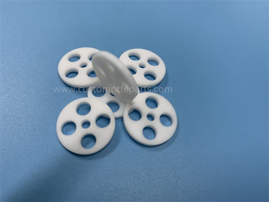 Virgin PTFE Machined Parts Gasket ISO9001 For 4G 5G RF Connector