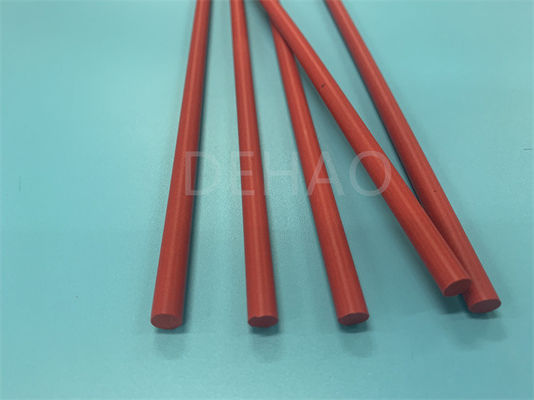 Red PTFE Extruded Rod , Temperature Resistance Glass Filled PTFE Rod