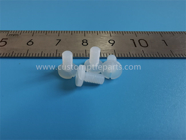 ISO9001 Nylon Machined Parts , Unfilled White Nylon Screws