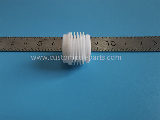 Flexible PTFE Tube Connector Customized White PTFE Pipe Fittings