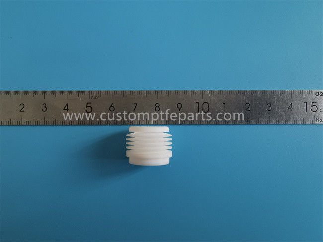 Flexible PTFE Tube Connector Customized White PTFE Pipe Fittings