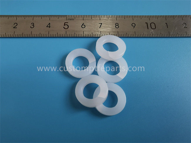 White Nylon Machined Parts , Flat Nylon Washer PA66 PA6