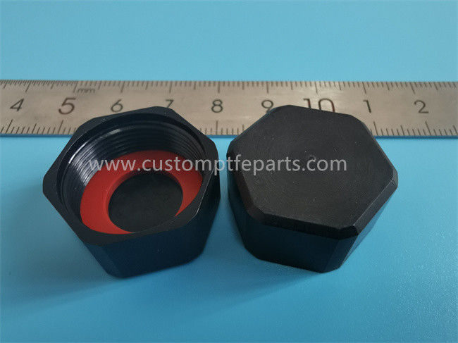 Black ABS Plastic Hex Nut Caps Low Temperature Resistance