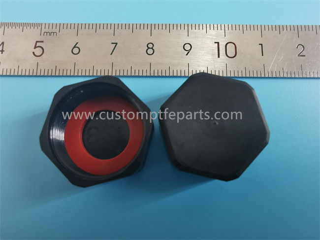 Black ABS Plastic Hex Nut Caps Low Temperature Resistance
