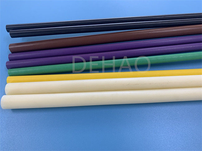 Green PTFE Solid Round Bar , Chemical Industry PTFE Bar Stock