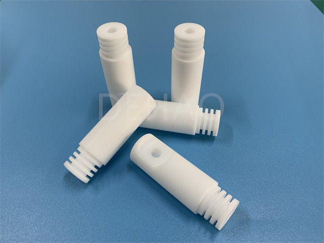 White PTFE Machined Parts Insulator For High Voltage RF Connector
