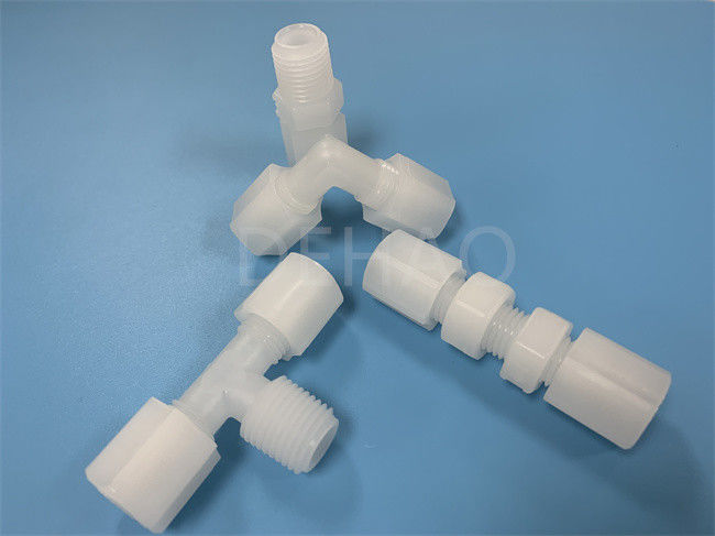 Tee Junction PVDF Parts , Male thread PVDF Pipe Fittings