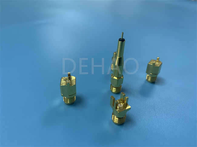 SMA 2.92 RF Coaxial Connector Gold Plated Custom PTFE Parts PTFE Insulator